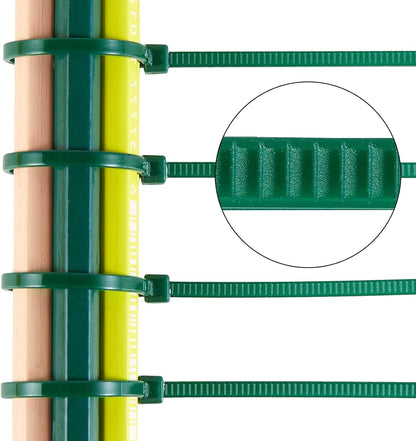 6 inch 3mm Dark Green Nylon Garden Cable Zip Ties Self Locking Cable Ties Twist Ties, Multi-Purpose Cable Tie (200 Pcs) Decoration Tie Wraps for Christmas Tree