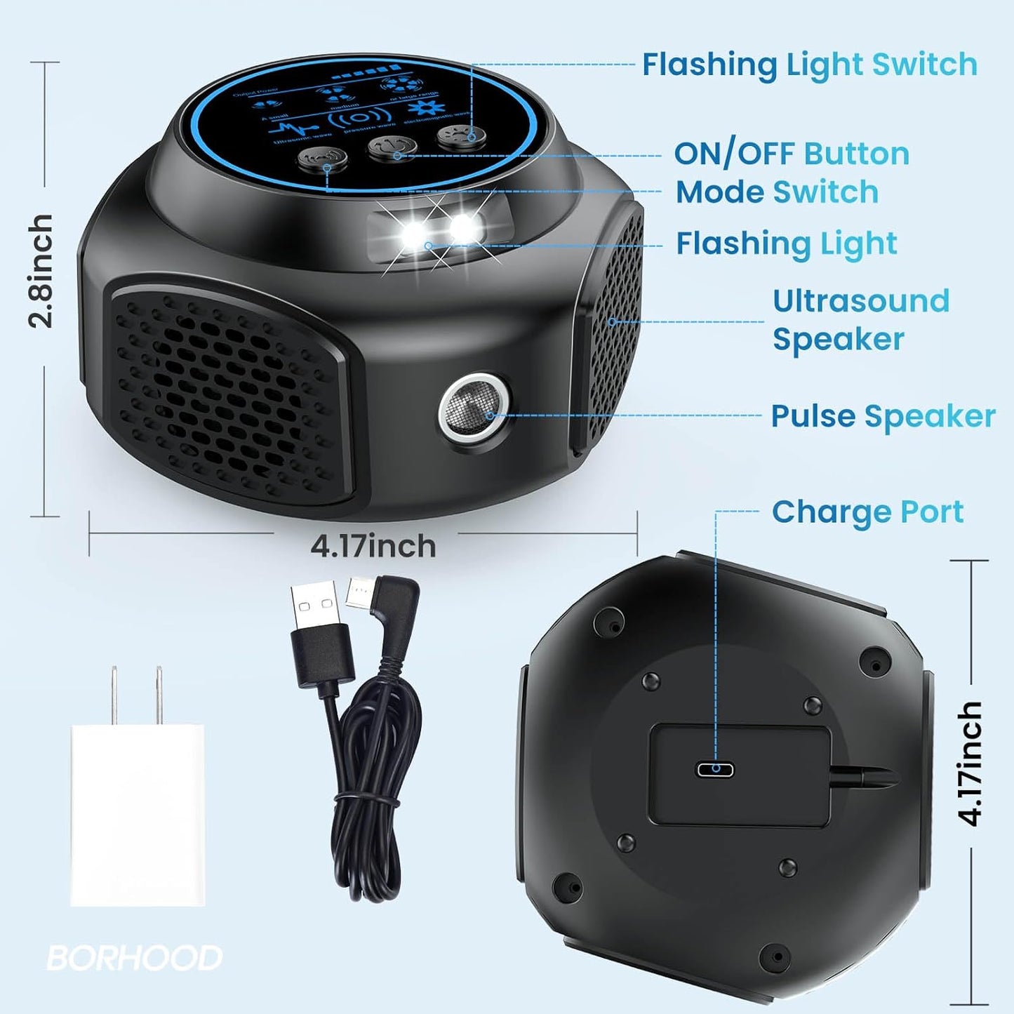 Ultrasonic Pest Repellent Plug in, Indoor Pest Rodent Control for Mouse Mice Rat Squirrel Bat Roach Spider Ant Bug, Electronic Repelling Device Mouse Traps for House Kitchen Garage Basement