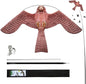 Bird Hawk Flying Kite with Pole Crops Farm Protector Bird Scarer Flying Kite with 6m Pole-Style A