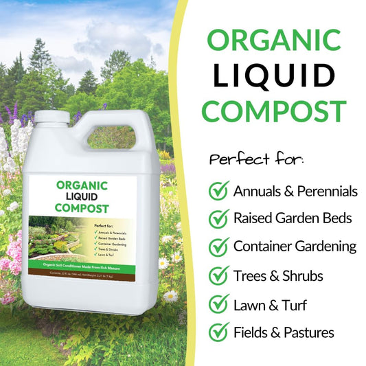 FOOP Organic Liquid Compost: Fast-Acting Alternative to Messy and Smelly Composting | Compost Tea Concentrate Perfect for Brewing Compost Teas (1 Gallon, 2 Pack, Treats Up to 40,000 Sq.Feet)