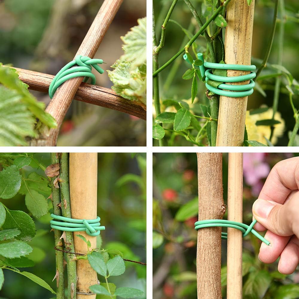 Green Soft Twist Tie Tomato Plant Tie TPR Garden Supply, for Supporting Plants and Home Organizing (328 feet/100 Meters)
