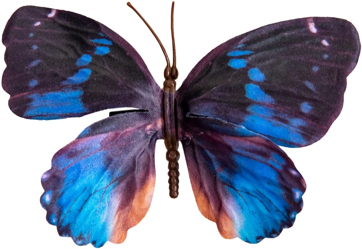 YCHTEWY-Decorative Butterfly Clips, 3D Artificial Silk Butterflies, Multicolor, 12-Pack, Home and Floral Decor (A Clip)