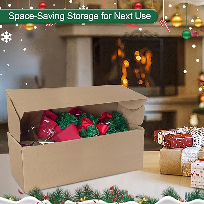 Mini Christmas Tree, Small Christmas Little Tree, Table top Tree 20”,Miniature Pine Artificial Xmas Tree with Ball Star Bowknot Ornaments for Holiday Season Desk Decoration Centerpiece