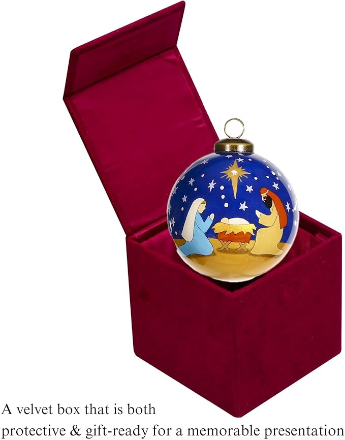 O Holy Night Christmas Ornaments, Nativity Ornaments, A Savior is Born, Nativity Scene Christmas Ornaments, A Child is Born, Baby Jesus Ornament, Religious Gift, Christian Gifts