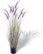 KOL 5ft Artificial Veronica Horsetail Reed Grass – 59in Tall Faux Purple Grass Plant in Pot, Indoor Outdoor Artificial Greenery for Home, Office, Patio & Wedding Décor, UV Resistant