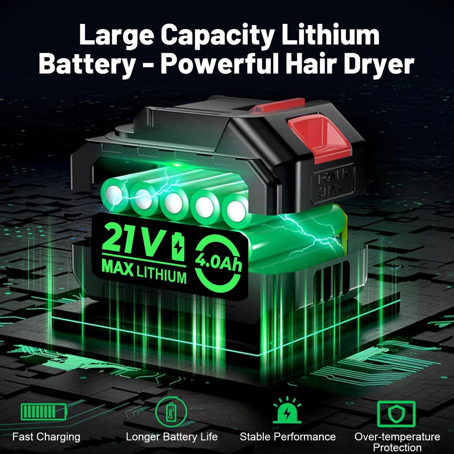 Leaf Blower Cordless, Mini Handheld Leaf Blower with 2 X 4.0Ah Batteries & 1 Hour Fast Charger, 600,000 RPM, Lightweight Leaf Blowers for Patio Cleaning, Lawn Care, Blowing Fallen Leaves and Dust