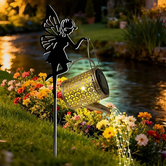 Solar Watering Can Light, Outdoor Decorative Garden Decor Lights for Yard Decorative Birthday Gifts for Women for Patio Yard Statues Garden Decor Gifts