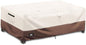Patio Coffee Table Cover, 48"L x 28"W x 16"H Patio Rectangular Side Table Covers,100% Waterproof 600D Heavy Duty Outdoor Table Cover,Beige&Brow