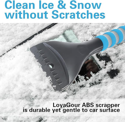 Snow Brush and Ice Scraper for Car Windshield,26.4" Window Scraper Deicer for Car SUV and Truck,Ice Scrapers and Brushes 2 in 1,Winter Car Automotive Exterior Accessories(2Pack Blue)