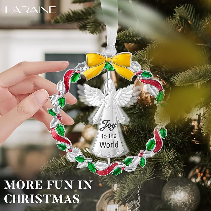 Laraine Christmas Tree Ornaments – 2025 Decorative Rotation Hanging Pendant of Car Charm Holiday Keepsake Gift Home Decor (Angel (2025))
