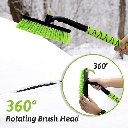 25" Snow Brush & Ice Scraper for Car Windshield, Detachable Snow Scrapers with Foam Grip for Cars, Trucks, SUVs