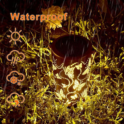 Birthday Gifts for Women Mom,Solar Lantern Outdoor Waterproof,Butterfly Garden Decor,Metal Hanging Decorative Lights for Outside,Yard,Patio,Porch,Christmas,Thanksgiving