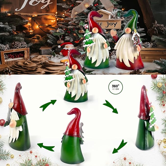 HONGLAND Outdoor Christmas Decorations Gnomes Decorative Garden Stakes, Unique Thanksgiving Gifts for Outside Garden Decor Yard Lawn Porch Party-18 Inch
