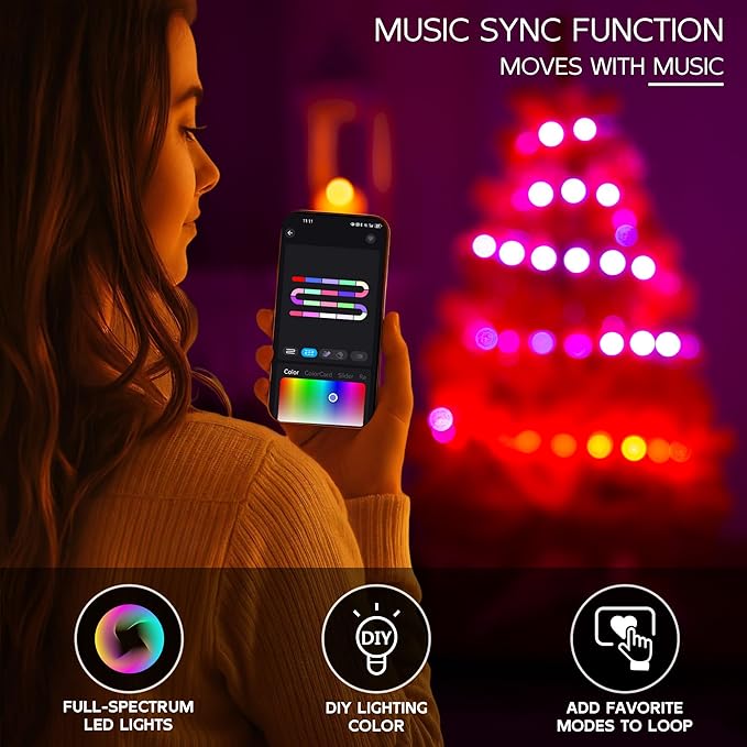 Red 3ft Christmas Tree with Lights, Small 36inch Artificial Tree Mini Table Top Decorations, Xmas Desk Tree with 80 Colored Lights, 200 Branch, Holiday Decor for Home,Indoor Office Tabletop