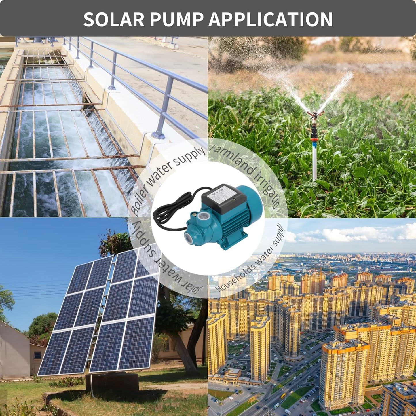 Portable Transfer Water Pump for Clean Water, DC 12V Easy Powered Self-priming Pump for Shallow Well Jet, Irrigation Transfer, Solar Water Supply - 15M Lift