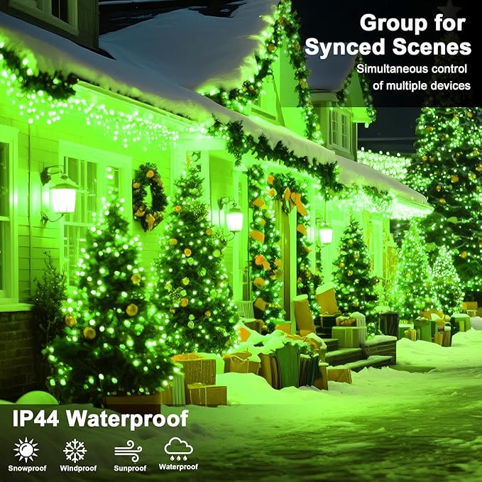 328 FT 1000 LED String Lights Outdoor Indoor, Christams String Lights Waterproof 8 Modes & Timer, Fairy Lights Plug in for Bedroom, Weeding, Patio, Party, Holiday,Christmas Decor (Green)