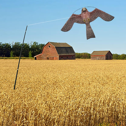 Bird Hawk Flying Kite with Pole Crops Farm Protector Bird Scarer Flying ONLY 6M Pole Without Kite