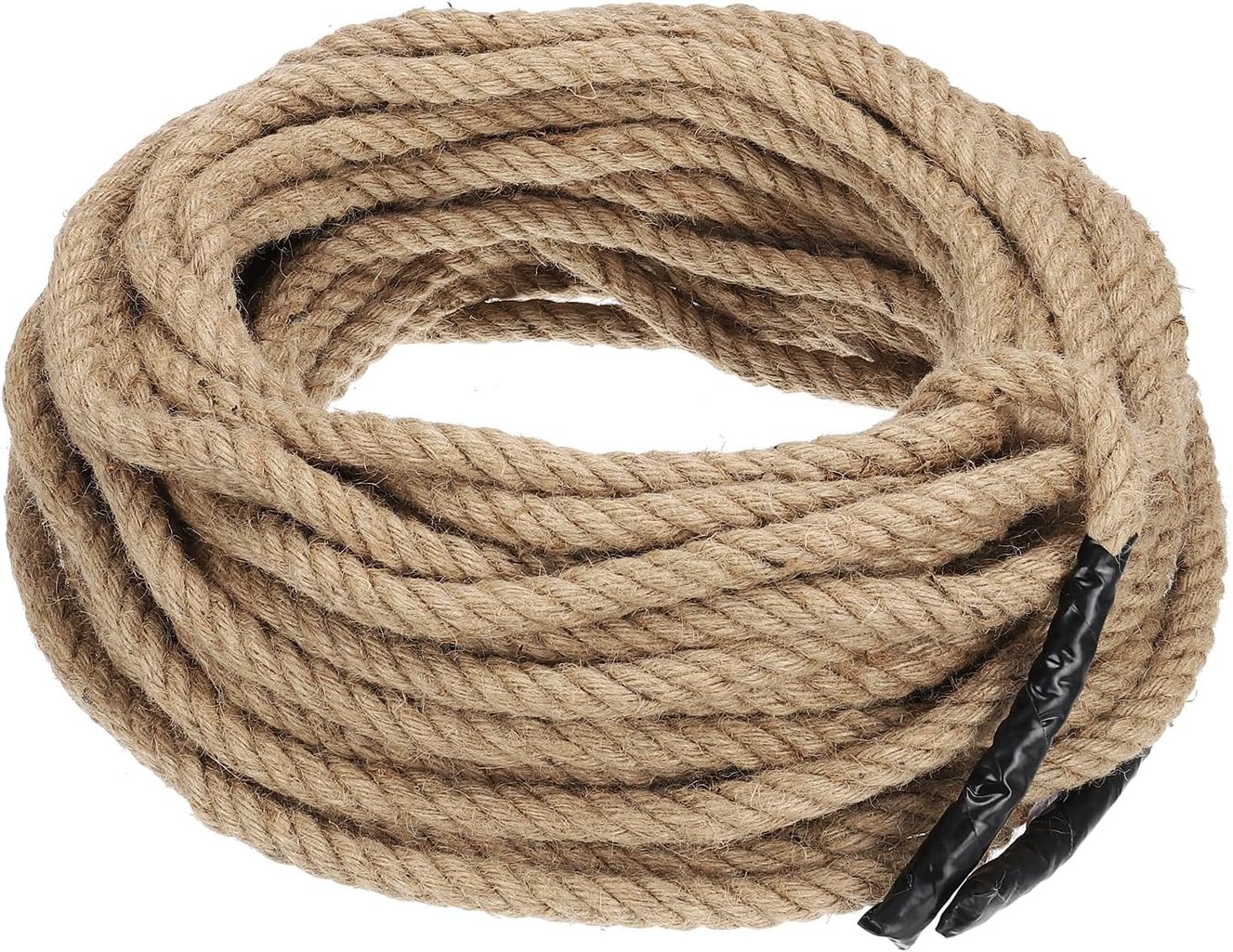 PATIKIL 1/2" x 165 ft Twisted Manila Rope Jute Ropes Natural Thick Jute Twine Burlap for Docks Railings Bundling Craft Tug of War Decorating