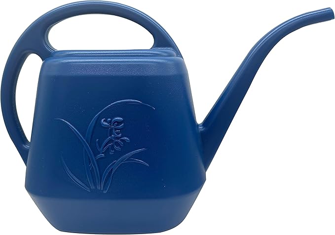 Plant Watering Can - 1 Gallon - Blue - with Long Spout for Indoor and Outdoor Home Plant Garden