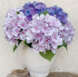 6pcs 23 inch Mix Purple Hydrangea Artificial Flowers，Real Touch Latex Hydrangea Flowers Realistic Table Centerpiece - Purple
