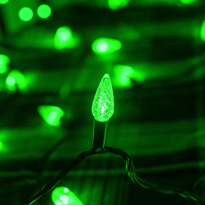 TW SHINE C6 Christmas String Lights, 200 LED 66 FT Outdoor with 8 Modes Timer, Waterproof Connectable for Indoor Yard Xmas Tree House Decorations (Green)