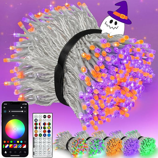 Smart Color Changing Christmas Lights with Remote & App Control, 132FT 400 LED RGB String Lights with Timer, Music Sync Multiple Modes Twinkle Christmas Tree Light Waterproof Indoor Outdoor Xmas Decor