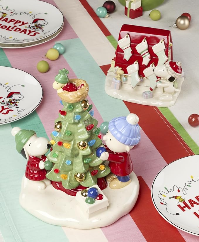 Lenox 897884 Snoopys Christmas Decor for You Figurine, Christmas Decorations, Peanuts, Indoor