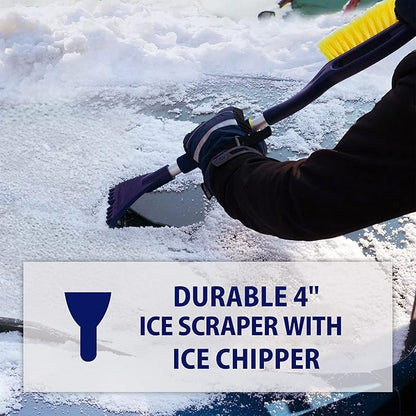 Michelin Snow Brush for Car Windshield (Pack of 2) – 25" Heavy Duty Snow Remover with Ice Scraper, Ergonomic Foam Grip, Power Scraping Handle, Lightweight Aluminum Shaft for Car, SUV, Truck, Van