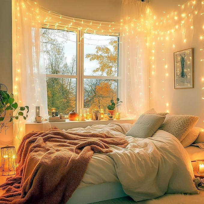 240LED 88Ft Connectable String Lights Indoor Outdoor Clear Wire | Warm White Christmas Lights | Twinkle Fairy Light Plug in with Timer for Bedroom Classroom Wedding Tree Patio Decor