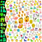 Tardigrade Mini Resin Animals Variety Pack, 150 Pcs Luminous Tiny Resin Animals Figures 48 Types Bulk Glow in The Dark Small Figurines to Hide Miniatures Garden Landscape Potted Dollhouse Decor