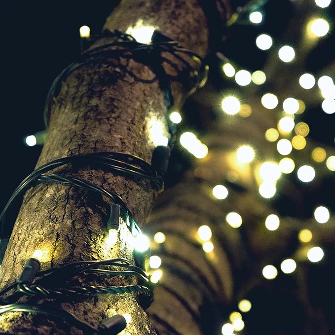 Christmas Lights - Battery Operated String Lights 50 LED String Lights Mini Lights with Auto-Timer and 8 Lighting Modes for Christmas Wreath Party Wedding Garden Home Decoration, Warm White