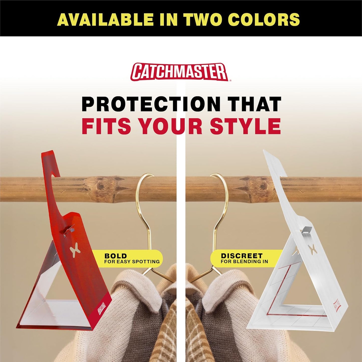 Catchmaster Premium Clothes Moth Traps, Hardwood Patterned Sticky Odorless Glue Traps 6PK, Pheromone Attractant, for Closets Wardrobes Cabinet Drawers & Carpet, PheroGuard Technology, Trap Moths