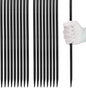16 inches Rebar Stakes 18-Pack Heavy Duty Ground Stakes Rebar Spikes Garden Stakes Metal Steel Stake for Concrete and Timber Straight Black