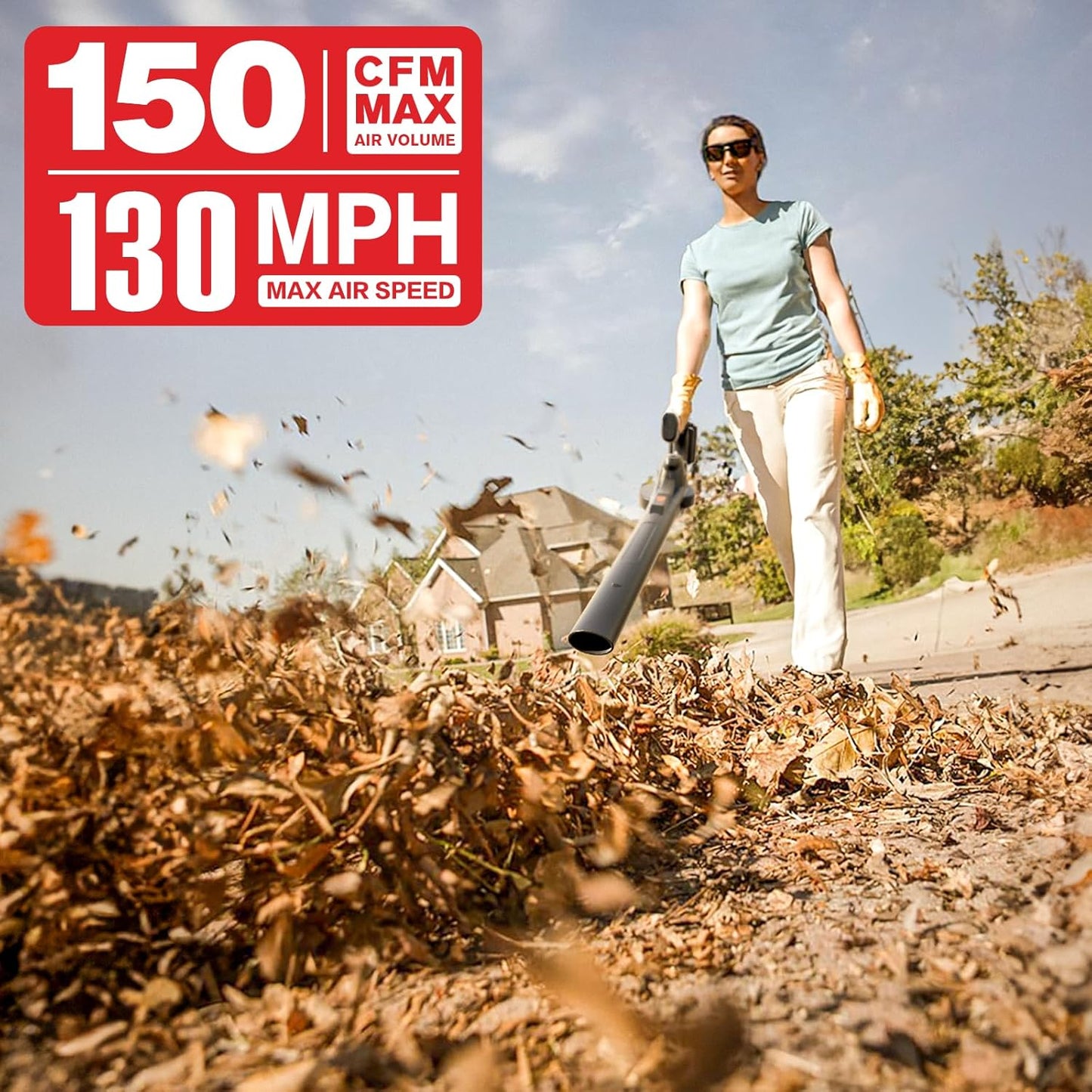 MZK Cordless Leaf Blower,20V Battery Powered Leaf Blower for Lawn Care, Electric Lightweight Mini Hand Blower(Battery & Charger Included) for Blowing Leaves, Patio Cleaning, Lawn Care and Dust