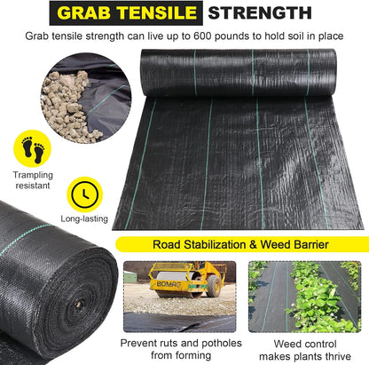 Driveway Fabric - 5x500 ft Heavy Duty 4OZ French Drain Fabric for Erosion Control & Landscape Weed Barrier