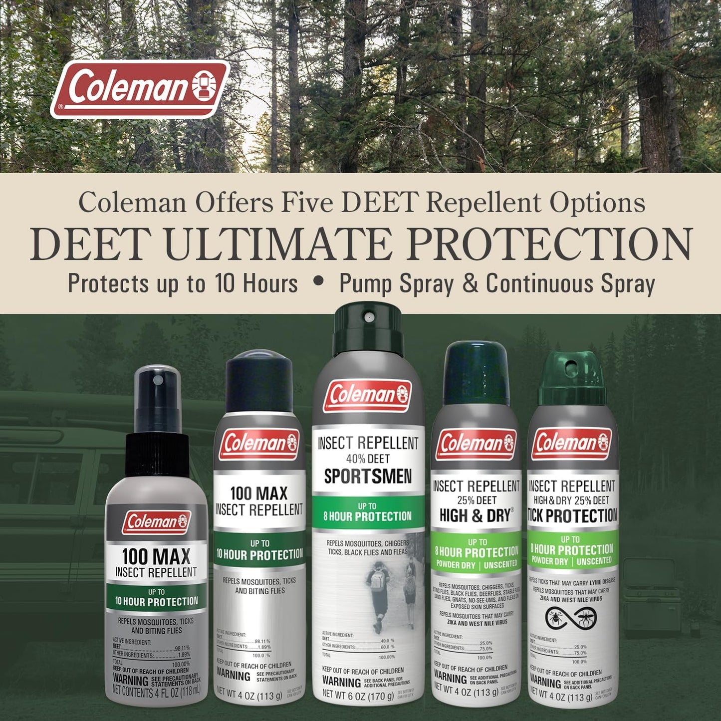 Coleman DEET Insect Repellent, 40% Deet Bug Repellent
