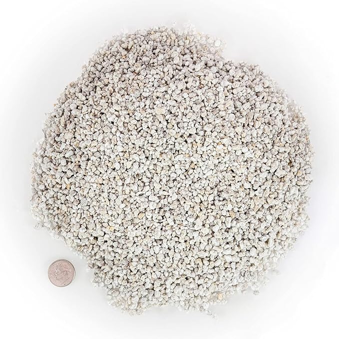 Gardenera Organic Perlite - Medium/Fine Grade (4 Quart Bag) Horticultural Soil Amendment for Indoor & Outdoor Container Plants for Drainage Management and Enhanced Growth