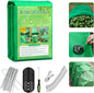 Plant Covers Freeze Protection kit，1.8 oz/yd²-10 ft x 33 ft Thickened Floating Row Cover for Outdoor Plants With 20 clips and 10 stakes staples& gasket & 1 Pick Hook, Winter Frost Protection(Green)
