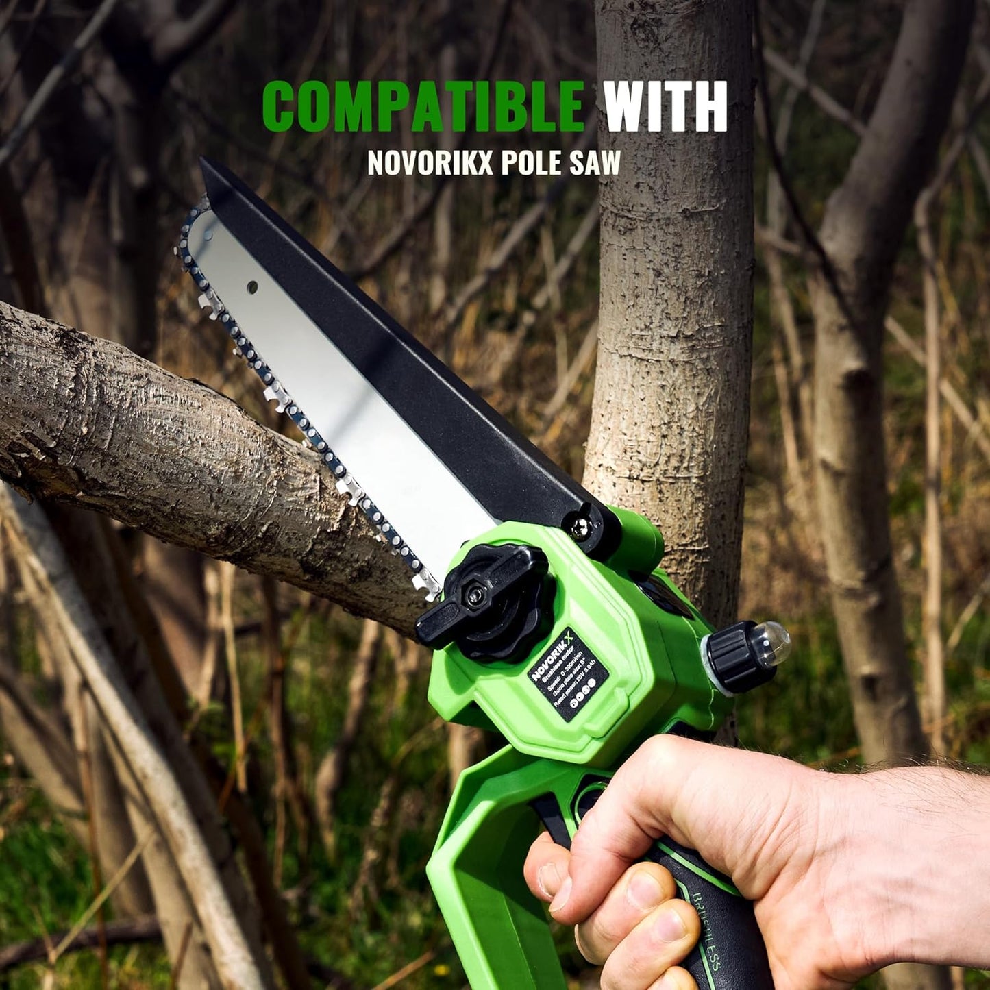 7" Chain Pitch: 1/4" Low Profile 44Drive Links Replacement Chain For 2-in-1 Cordless Pole Saw & Mini Chainsaw .043" Gauge