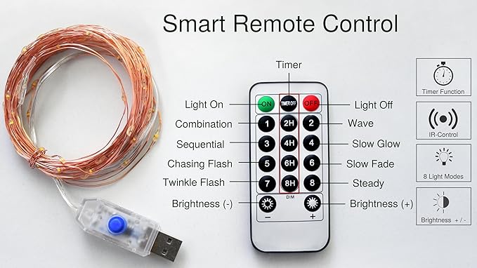 FiveSeasonStuff Rustic Willow & Eucalyptus Garland with Warm White USB String Lights, 5.9ft Bendable Greenery Vine for Wedding Arches, Mantels and Home Decor