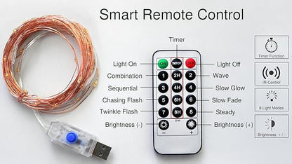 FiveSeasonStuff Rustic Willow & Eucalyptus Garland with Warm White USB String Lights, 5.9ft Bendable Greenery Vine for Wedding Arches, Mantels and Home Decor