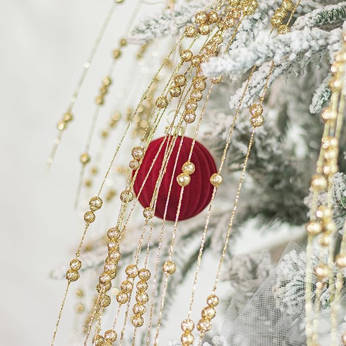 KI Store Velvet Christmas Balls Burgundy 25pcs Flocked Christmas Tree Ornaments Assortment for Xmas Tree Holiday Decor