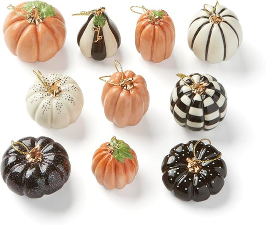 Lenox 889140 Mini Pumpkin 10-Piece Ornament Set