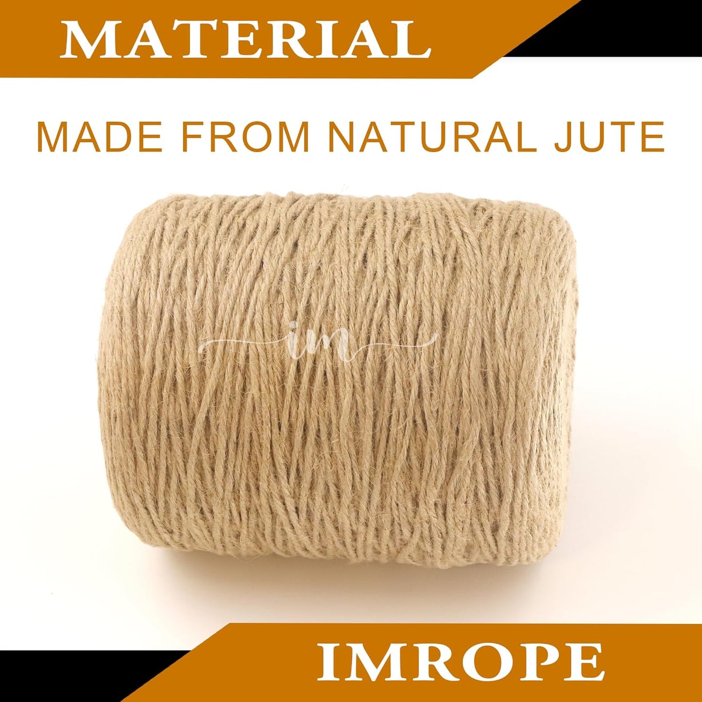 2mm x 2500 Feet Natural Jute Rope, Twine for Gardening Tomato Climbing Plant Tie Floristry Crafts Gift Wrapping Packing Decor
