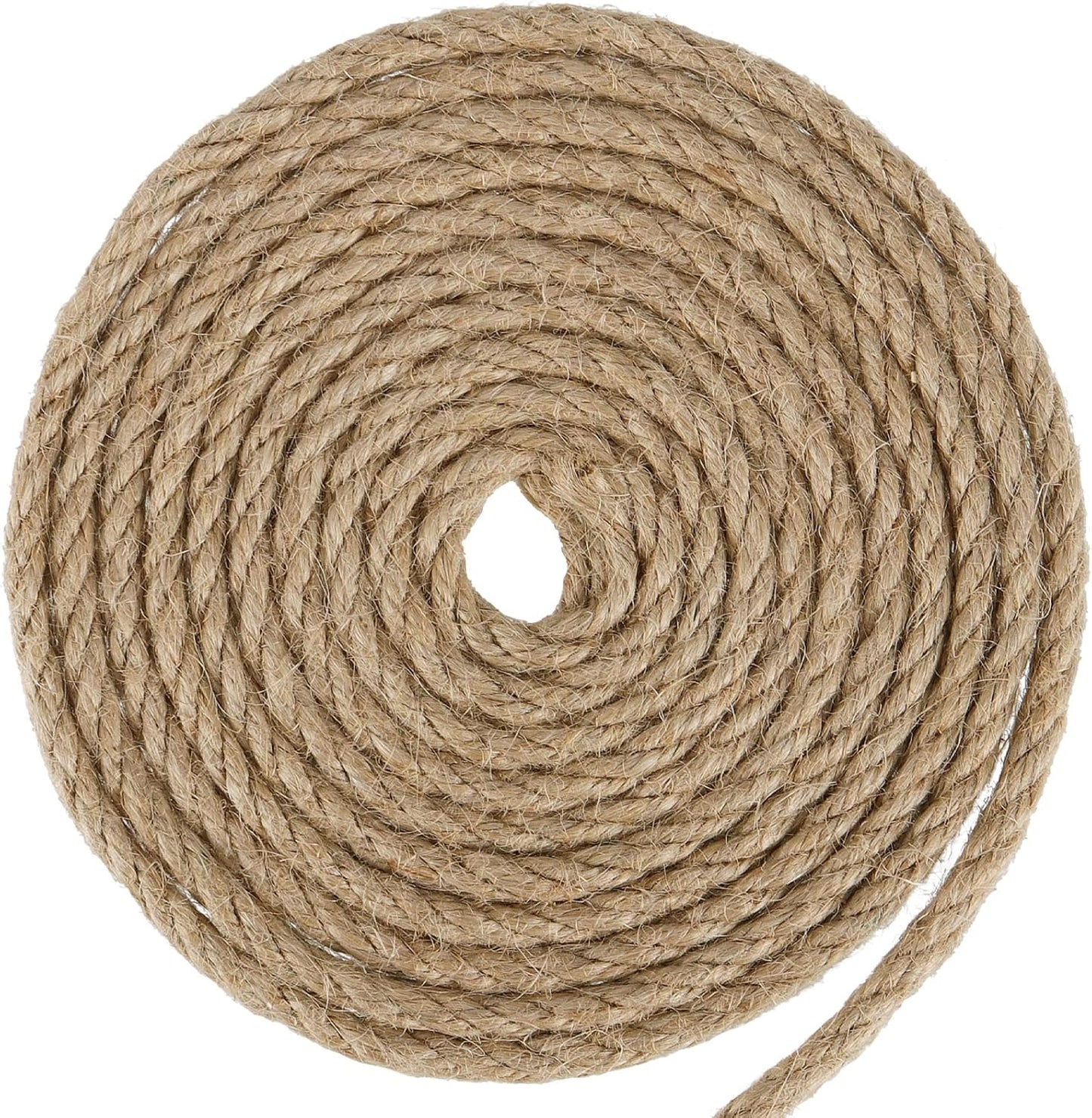 JOIKIT 5mm 492 Feet Jute Twine, Natural Braided Jute Rope, Twisted Hemp Rope for Crafts, Gardening, Bundling, Home Decoration