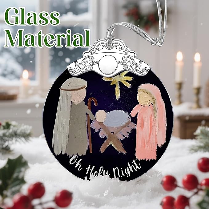 Nativity Ornament | Nativity Scene | Christmas Ornament | Christmas Decoration | Holiday Decor | Religious Gifts | Christian Gifts | Gift Exchange | Gift Idea - Pattern A