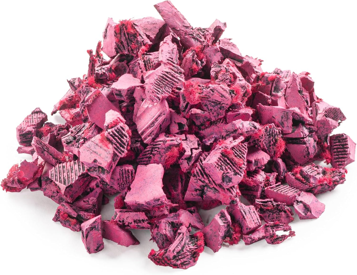 Playsafer Rubber Mulch Nuggets Protective Flooring for Playgrounds, Swing-Sets, Play Areas, and Landscaping (Hot Pink, 77 CU. FT - 2,000 LBS)