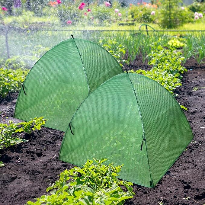 Plant Tent Outdoor Winter Shrub Cover Green Frost Tents Plant Covers Freeze Protection Tent Waterproof Plant Frost Protector Plant Guard Cover to Protect Plants Vegetable from Animals, 37X37X27Inch
