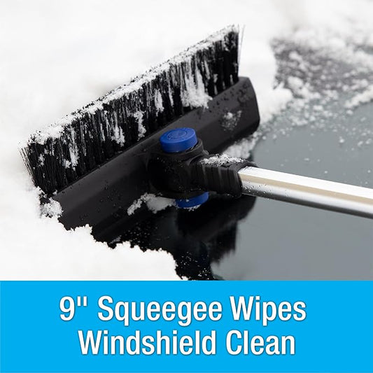 Subzero 80052 52" Extension Quick-Release Handle Ice Scraper and Pivoting Snow Broom (Colors May Vary) (Pack of 2)