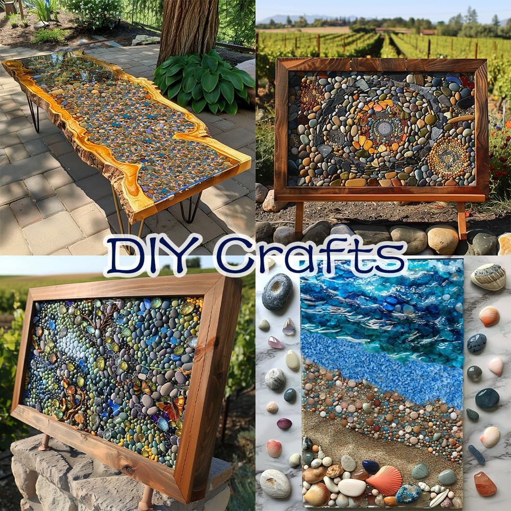 HappyFiller Colored Gravel,Indoor Plants Succulent Cactus Topper Dressing Pebbles,Polished Mini Stones 3-5mm for Aquarium Fish Tank,Fairy Garden Terrarium Decor,Vase Filler,Resin Arts Crafts,0.88 LB